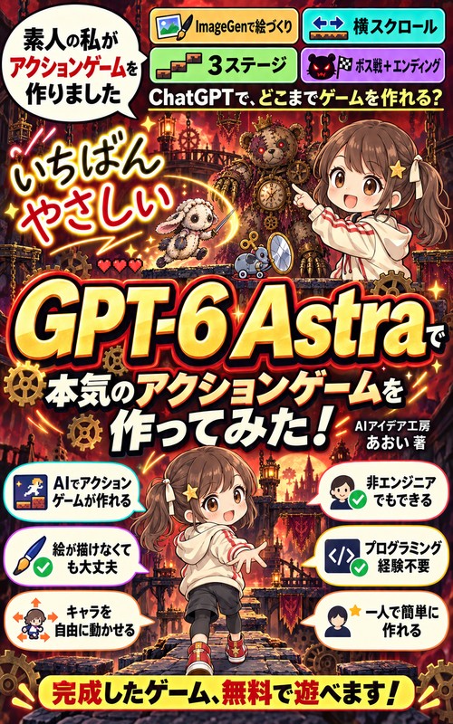 GPT-6 Astraで本気のアクションゲームを作ってみた！ の表紙